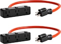 KMC 3-Outlet Power Extension Cord 2-Pack for $6 + free shipping w/ Prime