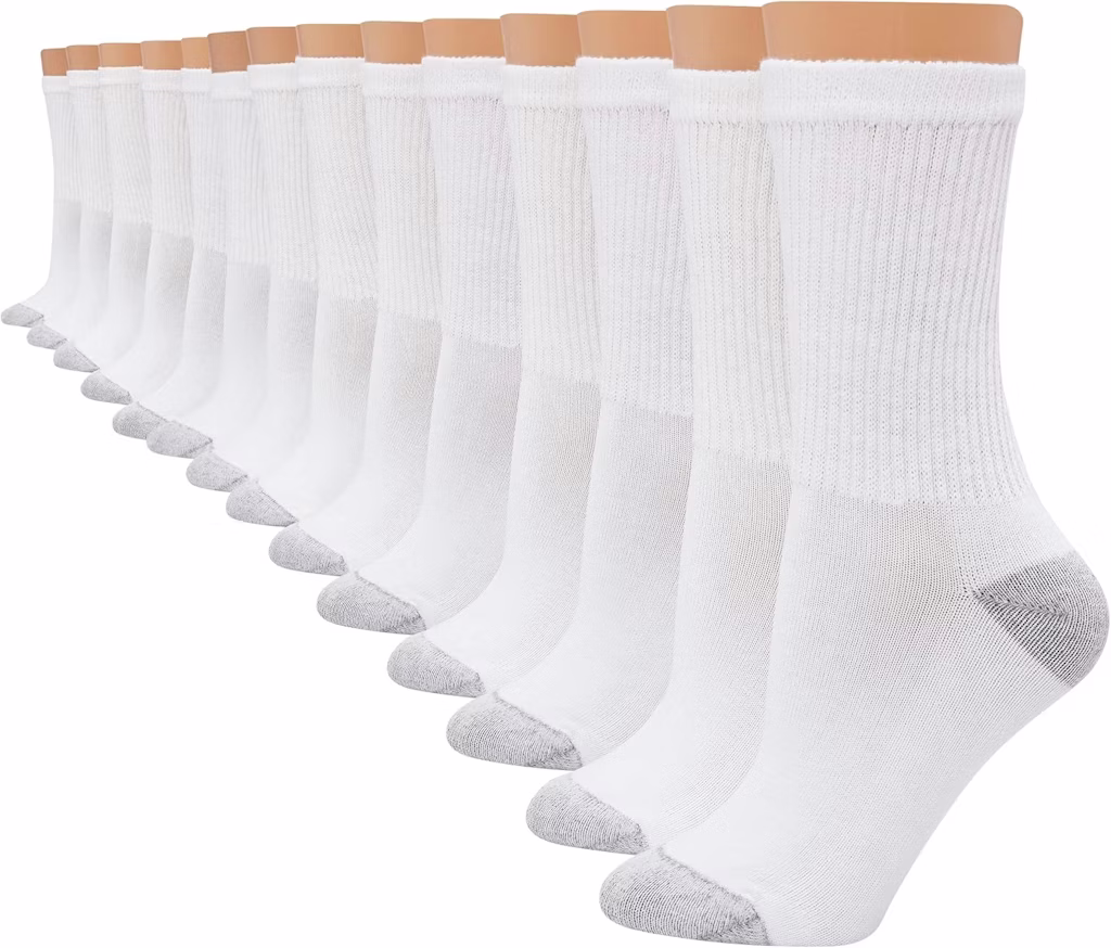 Hanes Womens Crew Moisture-Wicking Socks 14-Pack : $15 Hanes Womens Crew Moisture-Wicking Socks 14-Pack : $15