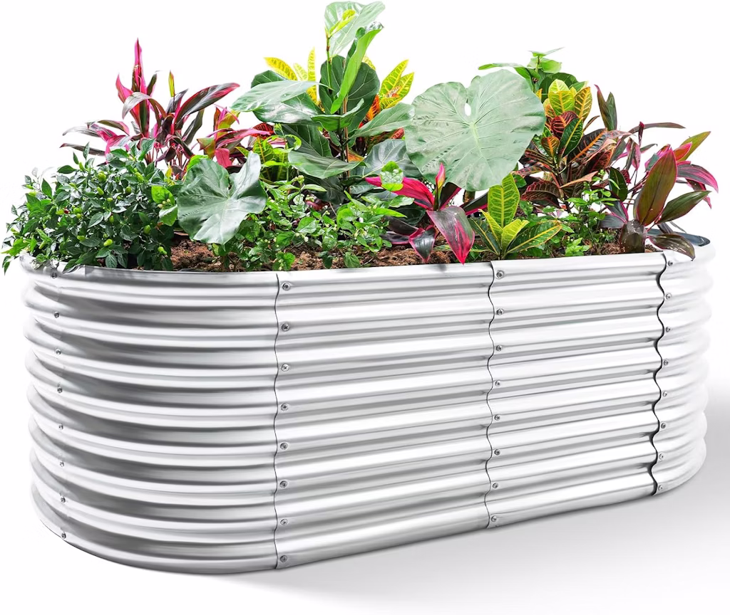 Land Guard 24" Tall Galvanized Raised Garden Bed Kit: $50 Land Guard 24" Tall Galvanized Raised Garden Bed Kit: $50