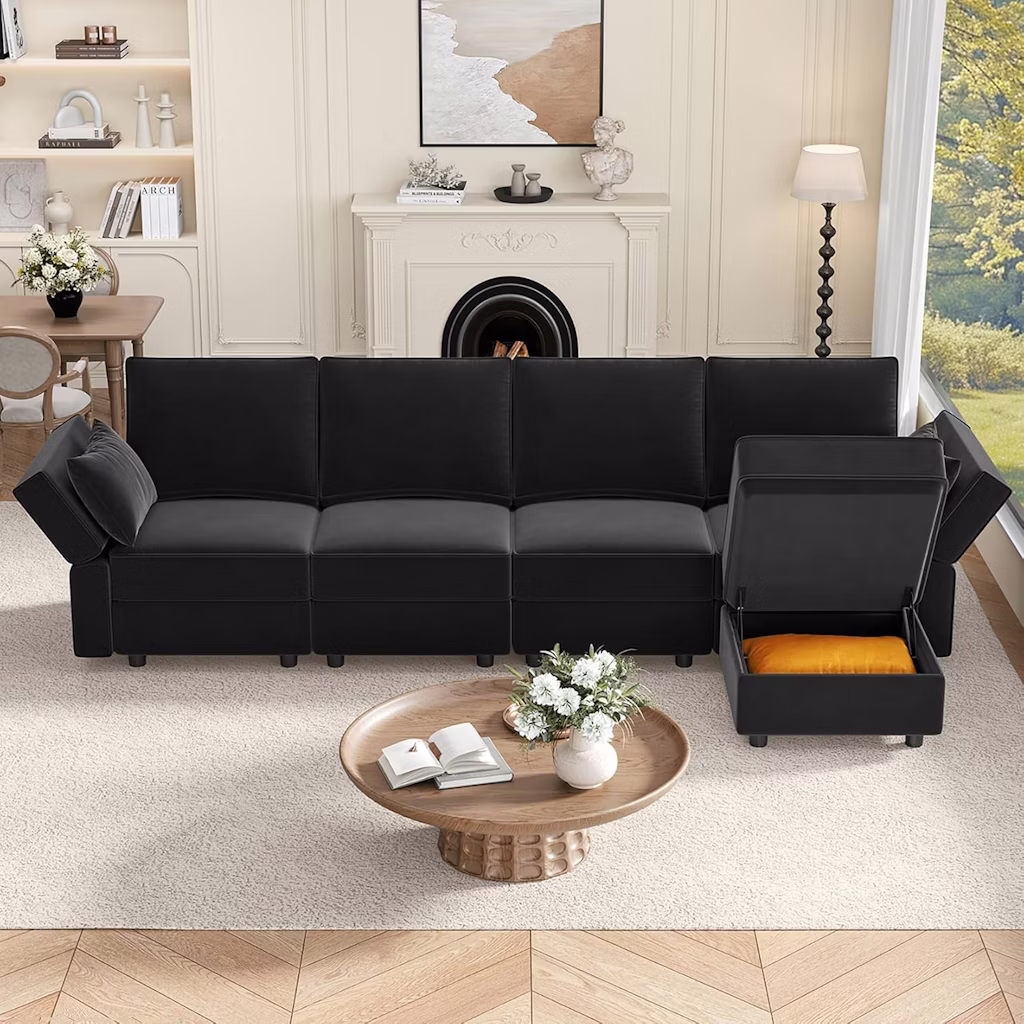Vesgantti 118" L Shaped Convertible Modular Sectional Sofa: $599.99 in cart