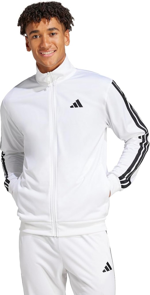 adidas Men's Essentials Warm-Up 3-Stripes Track Top (Size M): $28