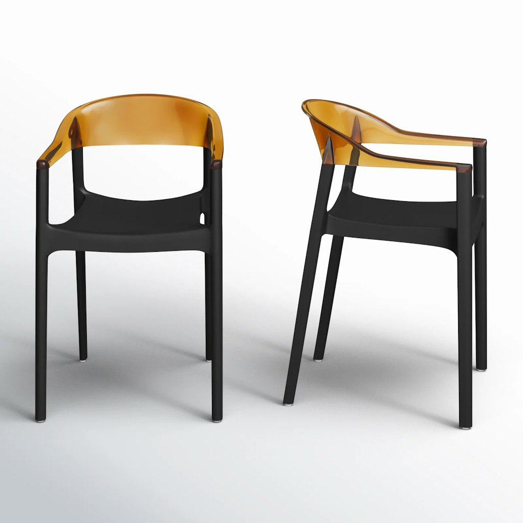 Stella Stacking Patio Dining Armchair Set of 2: $329 + extra 10% off