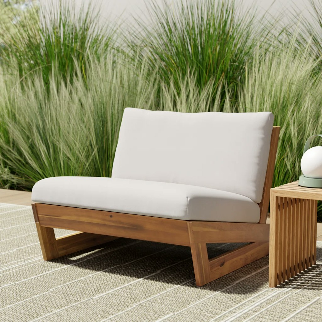 Louise Acacia Outdoor Armless Lounge Chair : $349 + extra 10% off Louise Acacia Outdoor Armless Lounge Chair : $349 + extra 10% off