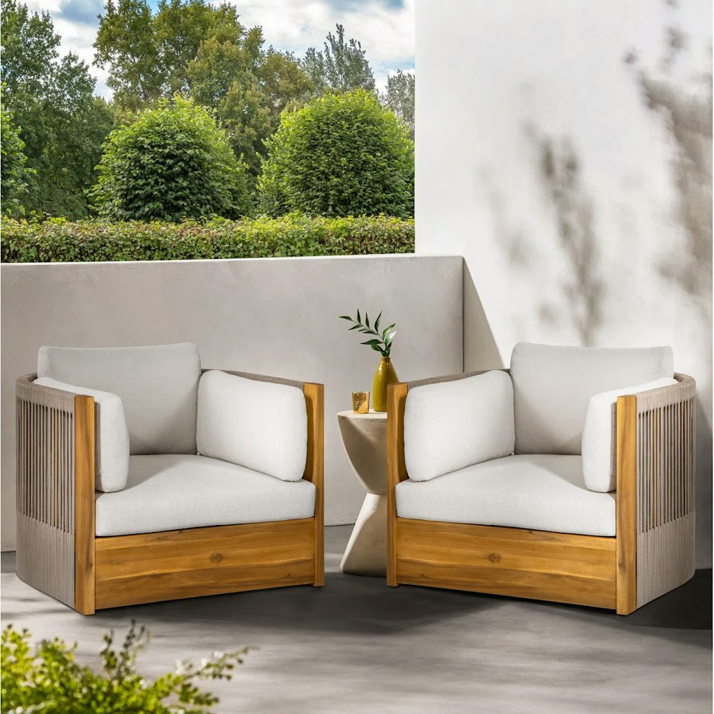 Layton Acacia Outdoor Swivel Chair Set of 2 at AllModern: $1,698 + extra 10% off Layton Acacia Outdoor Swivel Chair Set of 2 at AllModern: $1,698 + extra 10% off