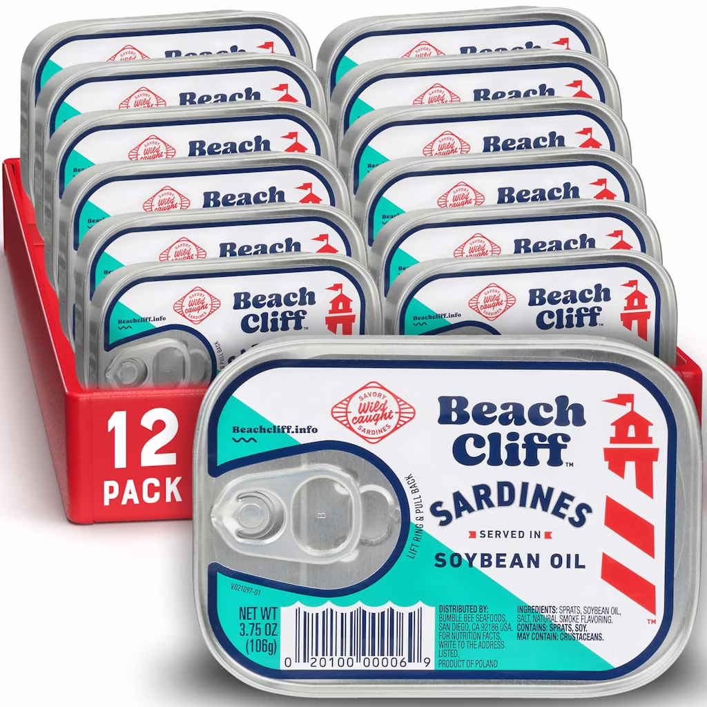 Beach Cliff Wild Caught Sardines 3.75-oz. Cans 12-Pack: $9.22 via Sub & Save