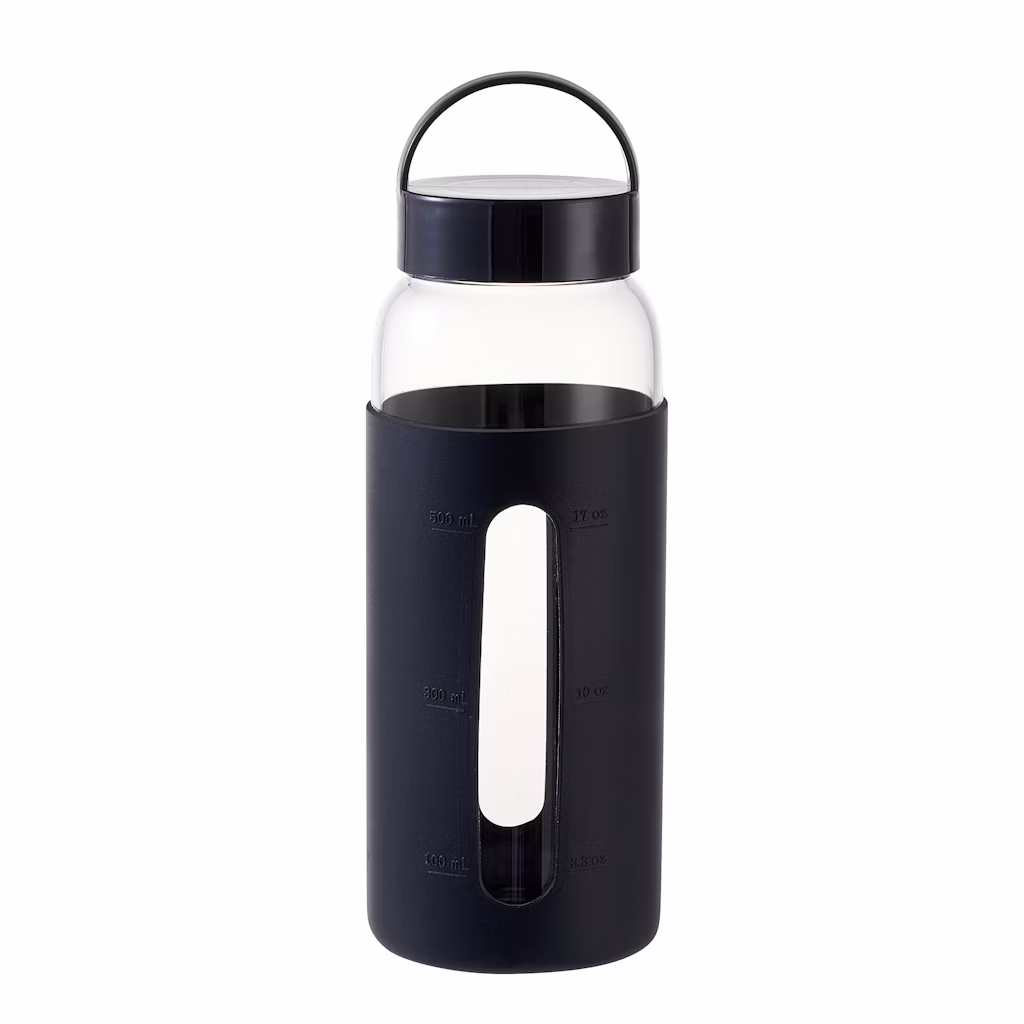 Mainstays 25-oz. Glass Water Bottle w/ Silicone Sleeve: $4.75