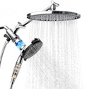 10" High Pressure Rainfall Shower Head w/ Magnetic 10-Spray Handheld for $23 + free shipping w/ Prime