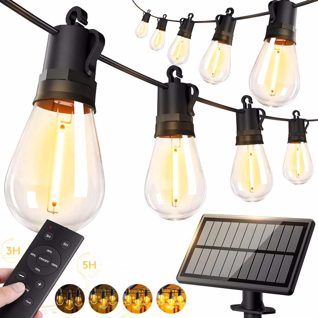 50-Foot Solar String Lights: $11 w/ Prime
