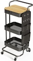 DTK 3-Tier Metal Utility Rolling Cart for $30 + free shipping