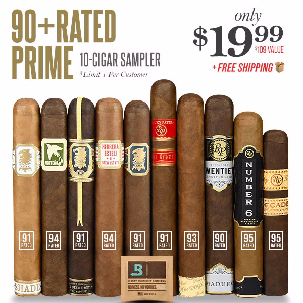 90+ Rated Prime 10-Cigar Sampler: $20