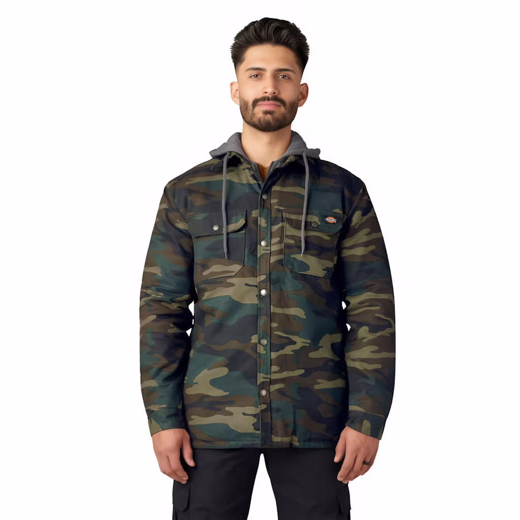 Dickies Men's Water-Repellent Duck Hooded Jacket: $38