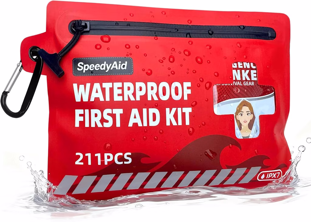211-Piece IPX7 Waterproof First Aid Kit: $19.79