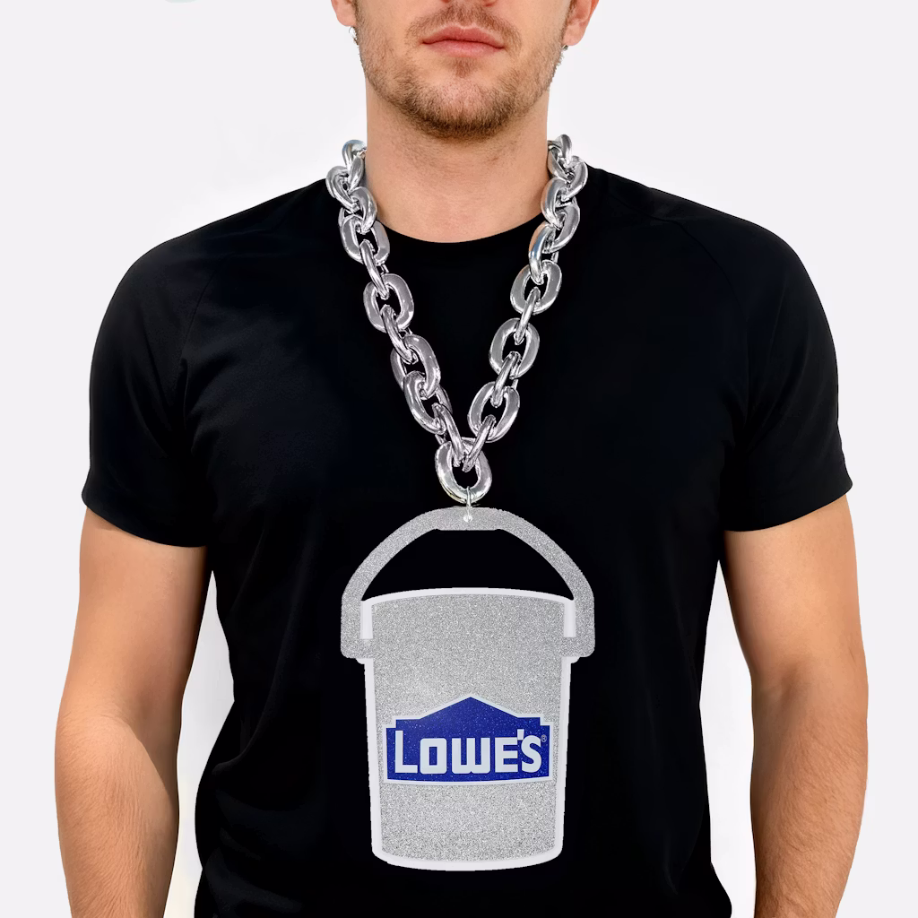 Lowe's Silver Glitter Ice Bucket Necklace: $20