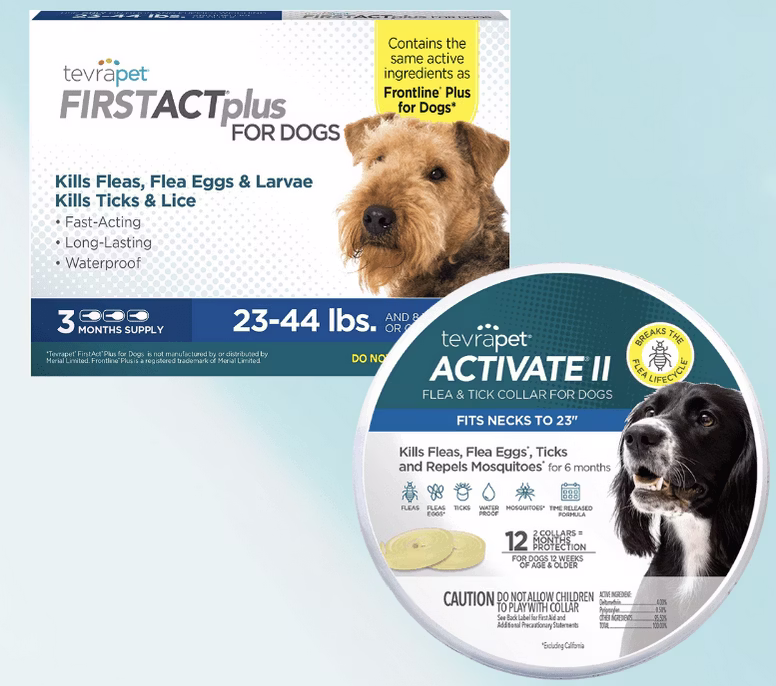 Tevrapet Dog Flea and Ticket Collar or Drops: Free