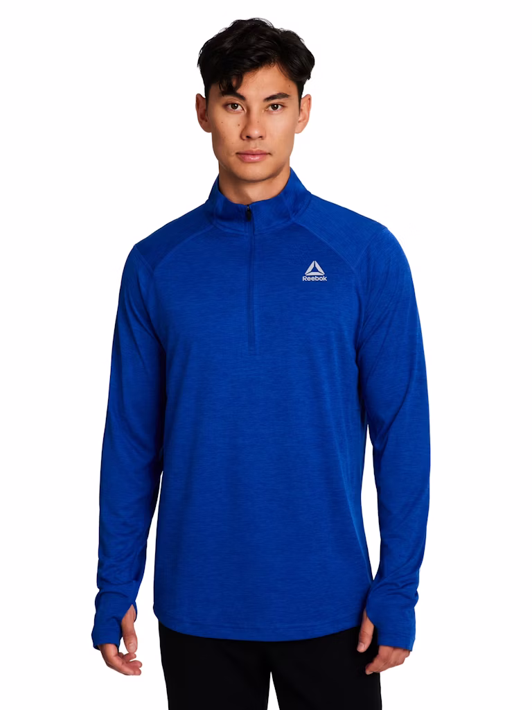 Reebok Men's Trail Quarter-Zip Active Pullover Shirt: $9.42