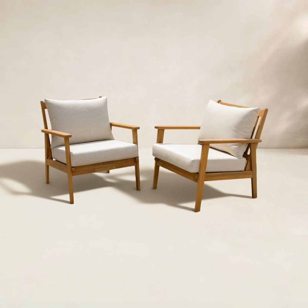Weslyn Solid Wood Patio Lounge Chair Set of 2 at Birch Lane: $100 off + an extra 10% off 