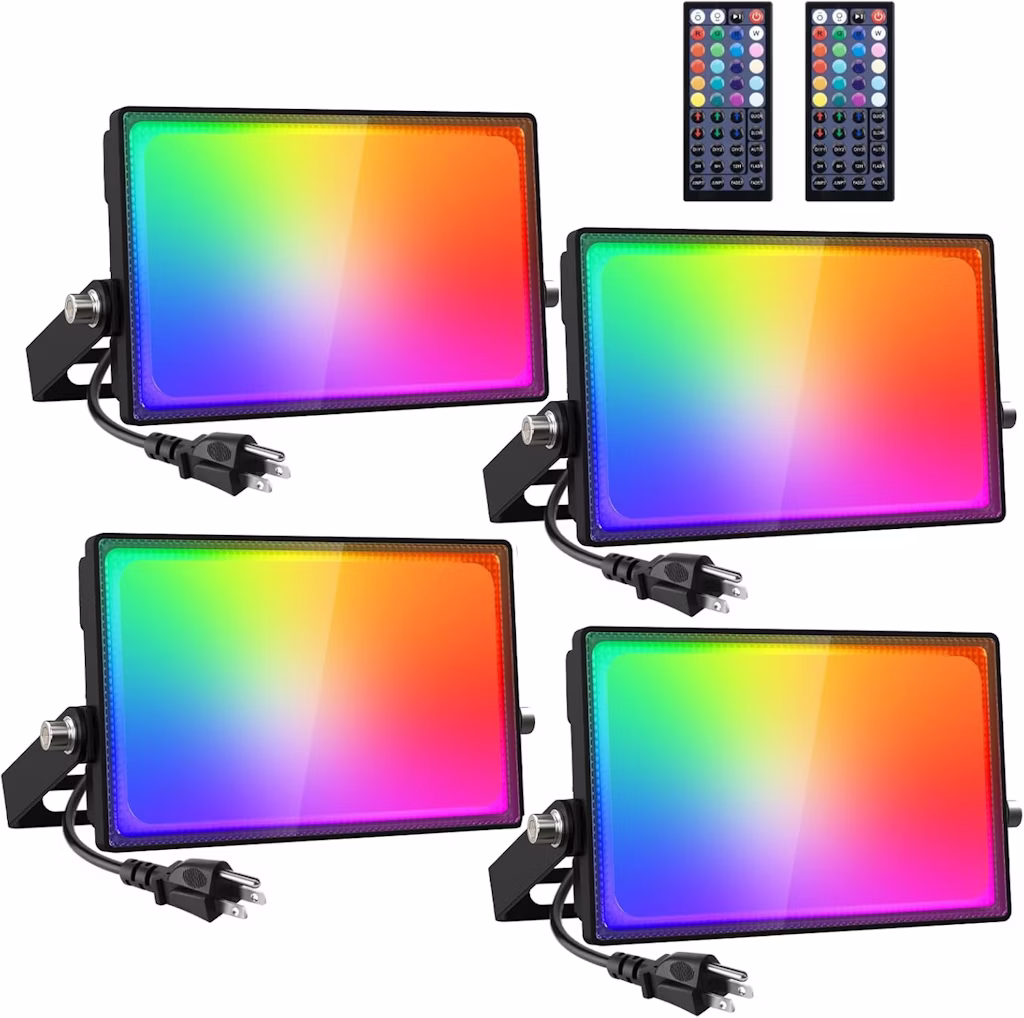 Onforu 70W RGBW LED Flood Lights 4 Pack: $42 w/ Prime
