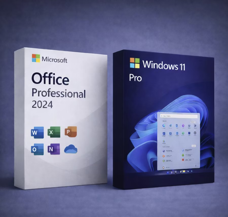  Microsoft Windows 11 Pro + Office Pro 2024 Lifetime License Bundle: $13