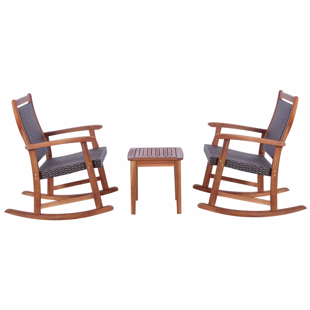 Gymax 3-Piece Rocking Chair Bistro Set: $120