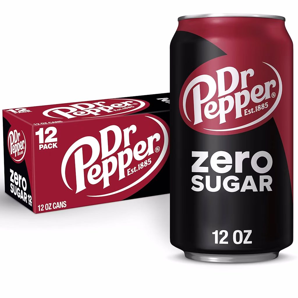 Dr Pepper Zero Sugar 12-oz. Can 12-Pack: $5