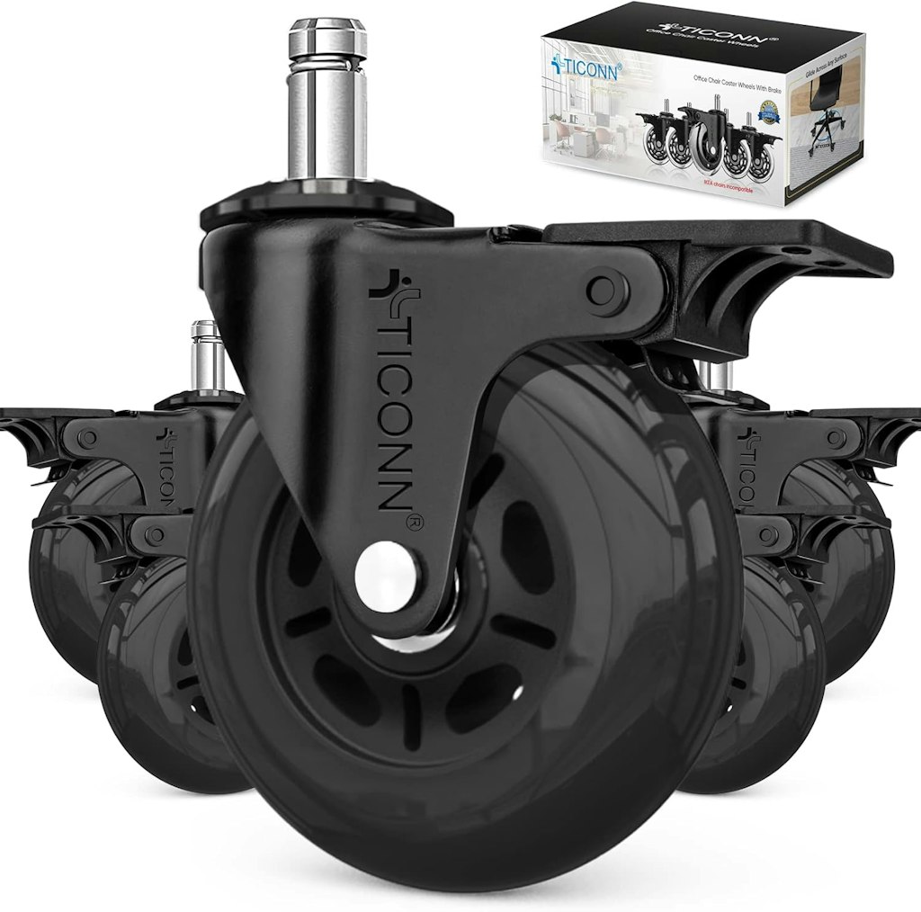 Ticonn Chair Caster Wheels Set of 5: From $17.49