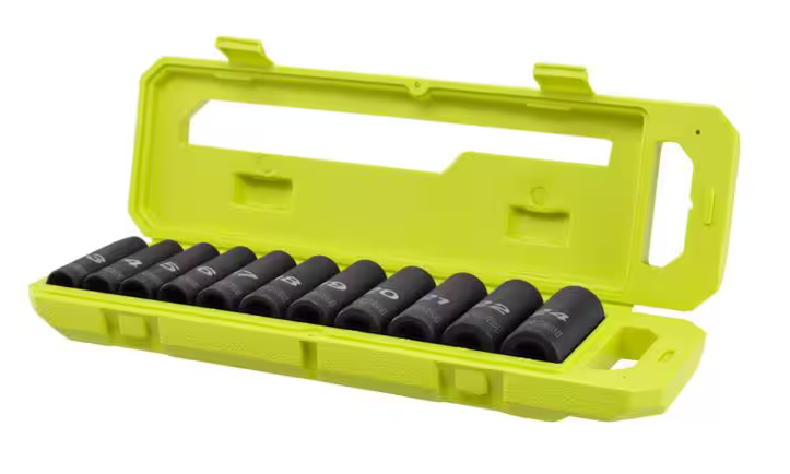 Ryobi 1/2" Metric 11-Piece Deep Impact Socket Set: $27.97