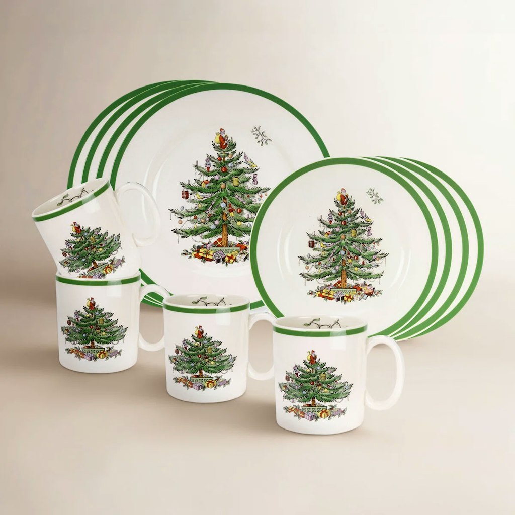 Spode Christmas Tree 12-Piece Dinnerware Set Birch Lane Promo: $107 off + an extra 10% off