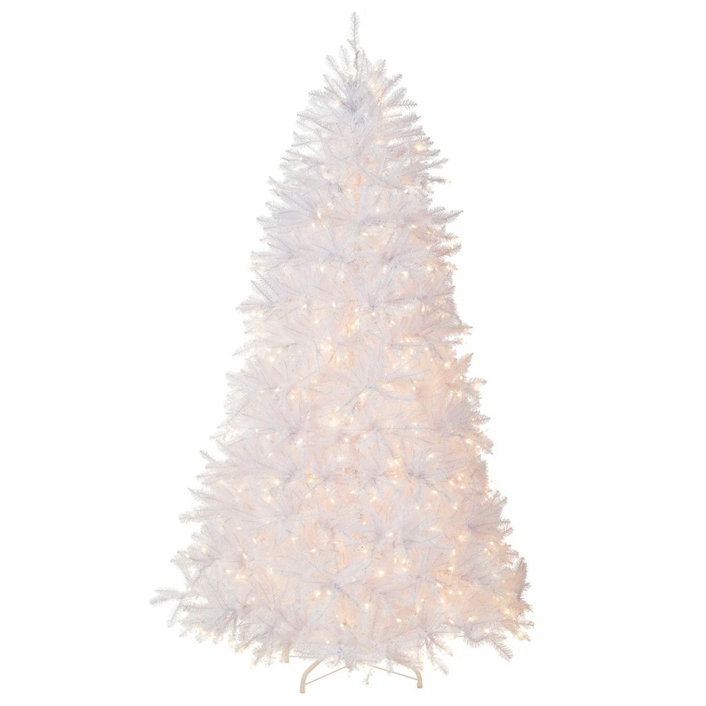 The Holiday Aisle 7-Foot Dunhill Fir White Tree with Clear Lights Birch Lane Promo : $60 off + an extra 10% off 