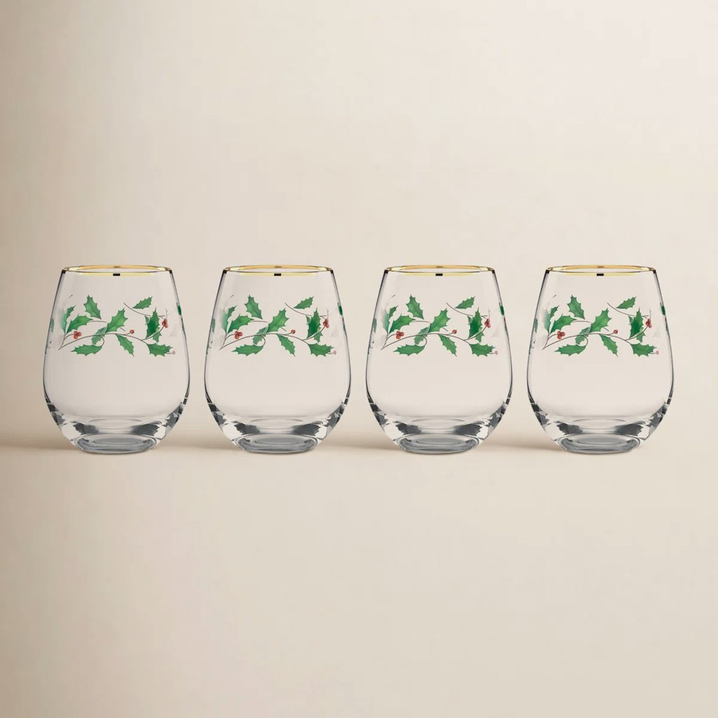 Holiday 4-Piece Wine Glass Set Birch Lane Promo: $24 off + an extra 10% off