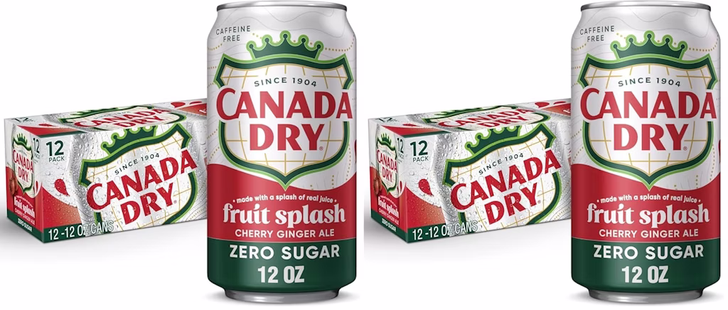 Canada Dry 12-oz. Zero Sugar Cherry Ginger Ale 12-Count 2-Pack: $9.50