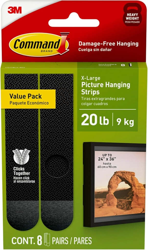 Command 20-lb XL Heavyweight Picture Hanging Strips 16-Count: $6 Command 20-lb XL Heavyweight Picture Hanging Strips 16-Count: $6
