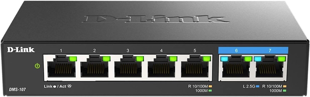D-Link 7-Port 2.5GB Unmanaged Gaming Switch: $31