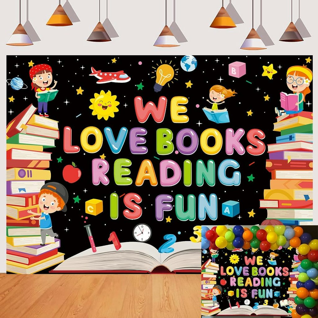 7x5-Foot World Book Day Backdrop: $6.57