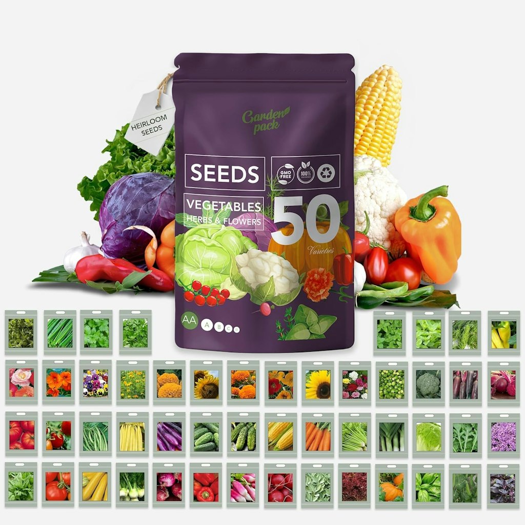 Garden Pack 50-Variety Seeds Pouch: $22.79