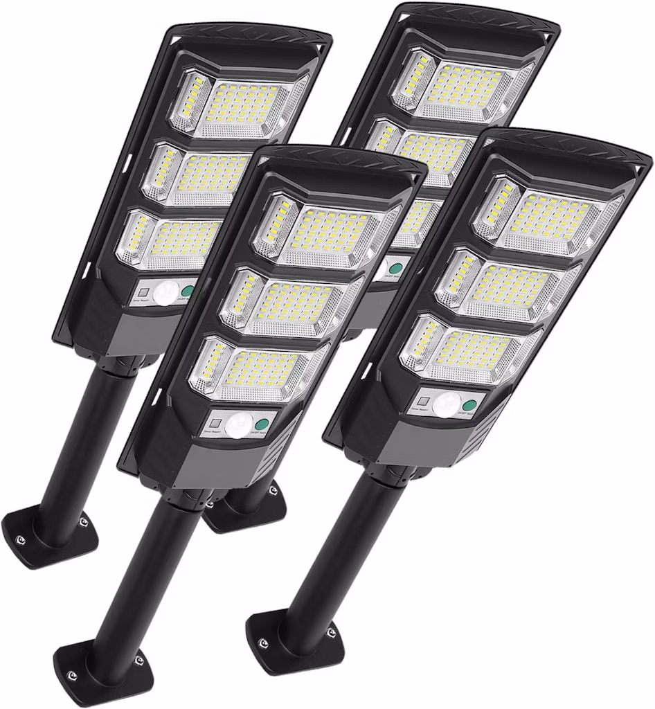 Fowseek Outdoor Solar Flood Lights 4-Pack: $56.99