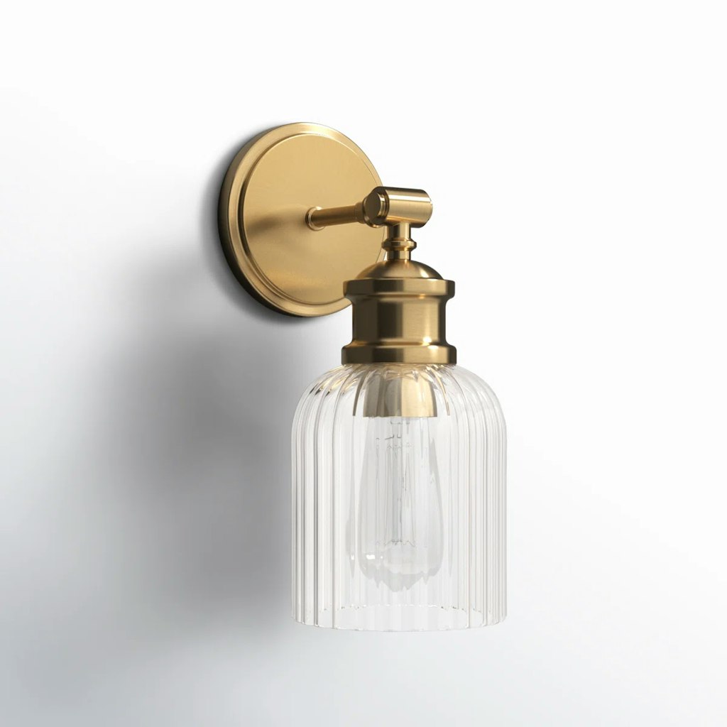 Ria Single Light Glass Dimmable Wall Sconce Birch Lane Promo: $16 off + an extra 10% off