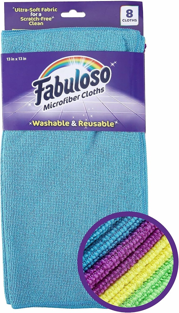 Fabuloso 13" Microfiber Cleaning Cloths 8-Pack: $3.98
