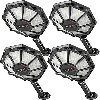 Okpro 6500K Solar Lights Outdoor 4-Pack: $35 w/ Prime