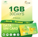 ENC Mobile 1GB 30-Day Pre-Paid Dual Number Sim Card for $3 + free shipping w/ Prime