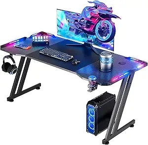 47" Gaming Desk with LED Lights: $47.42 47" Gaming Desk with LED Lights: $47.42