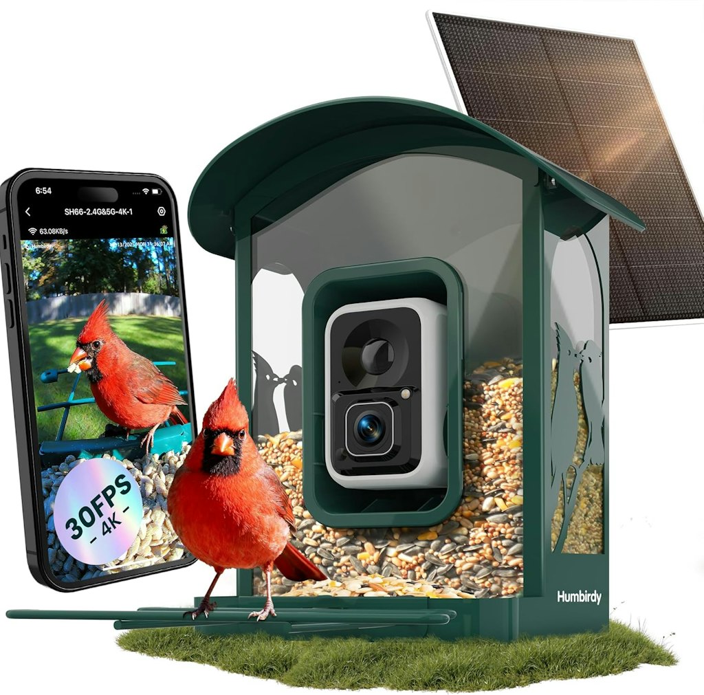 Humbirdy 4K Solar Bird Feeder w/ Camera: $67.49
