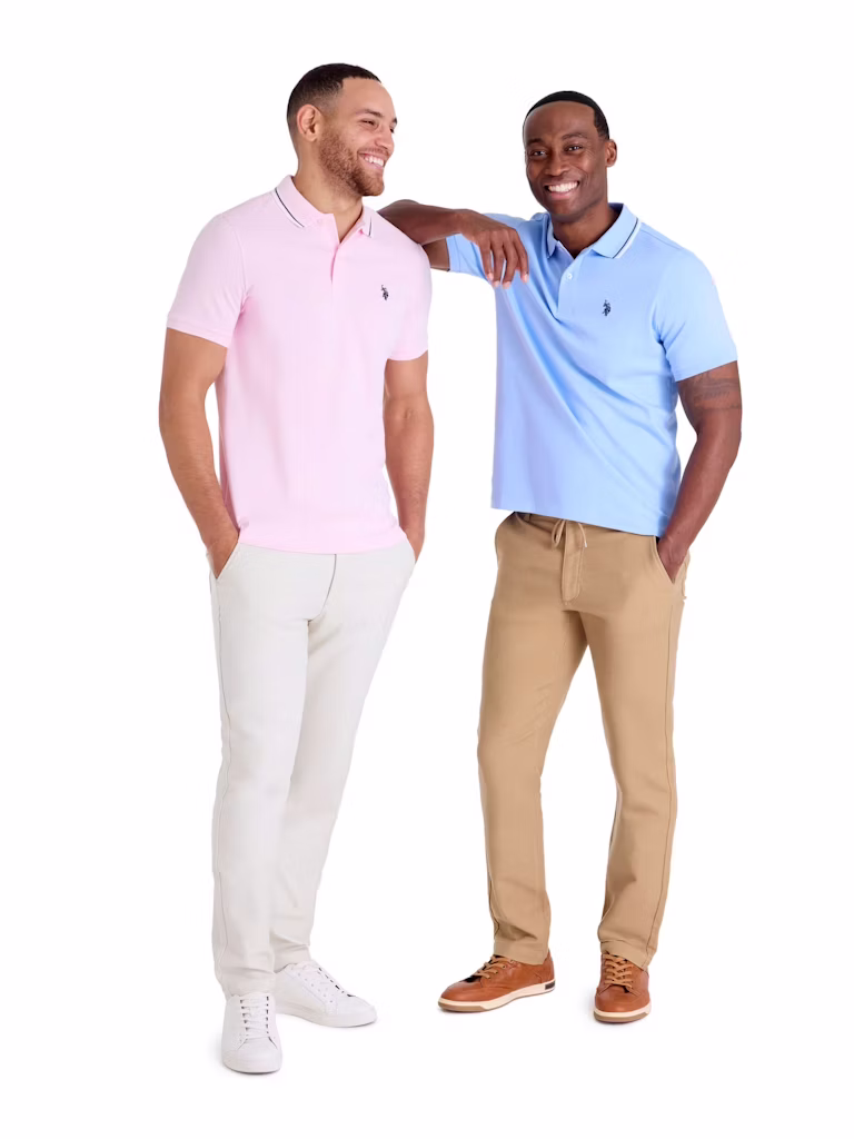 U.S. Polo Assn. Men's Classic Tipped Interlock Polo Shirt: $9