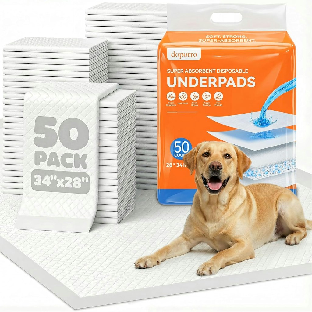 28" x 34" Disposable Puppy Pads 50-Pack: $13