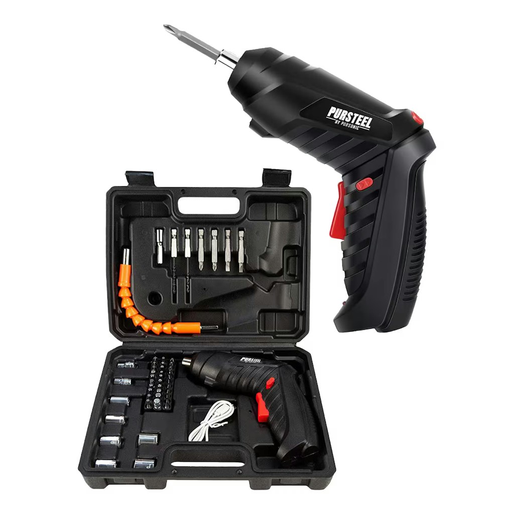 Pursonic Rechargeable Electric Screwdriver 47-Piece Set for $25 + free shipping