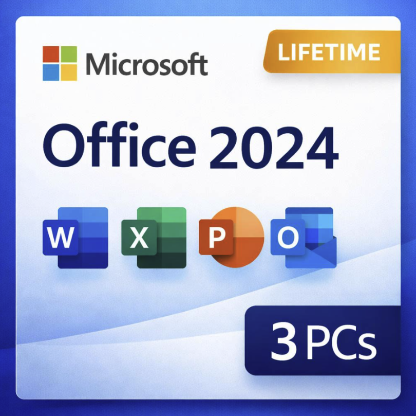 Microsoft Office 2024 for Windows 10/11 3-PC License: $14