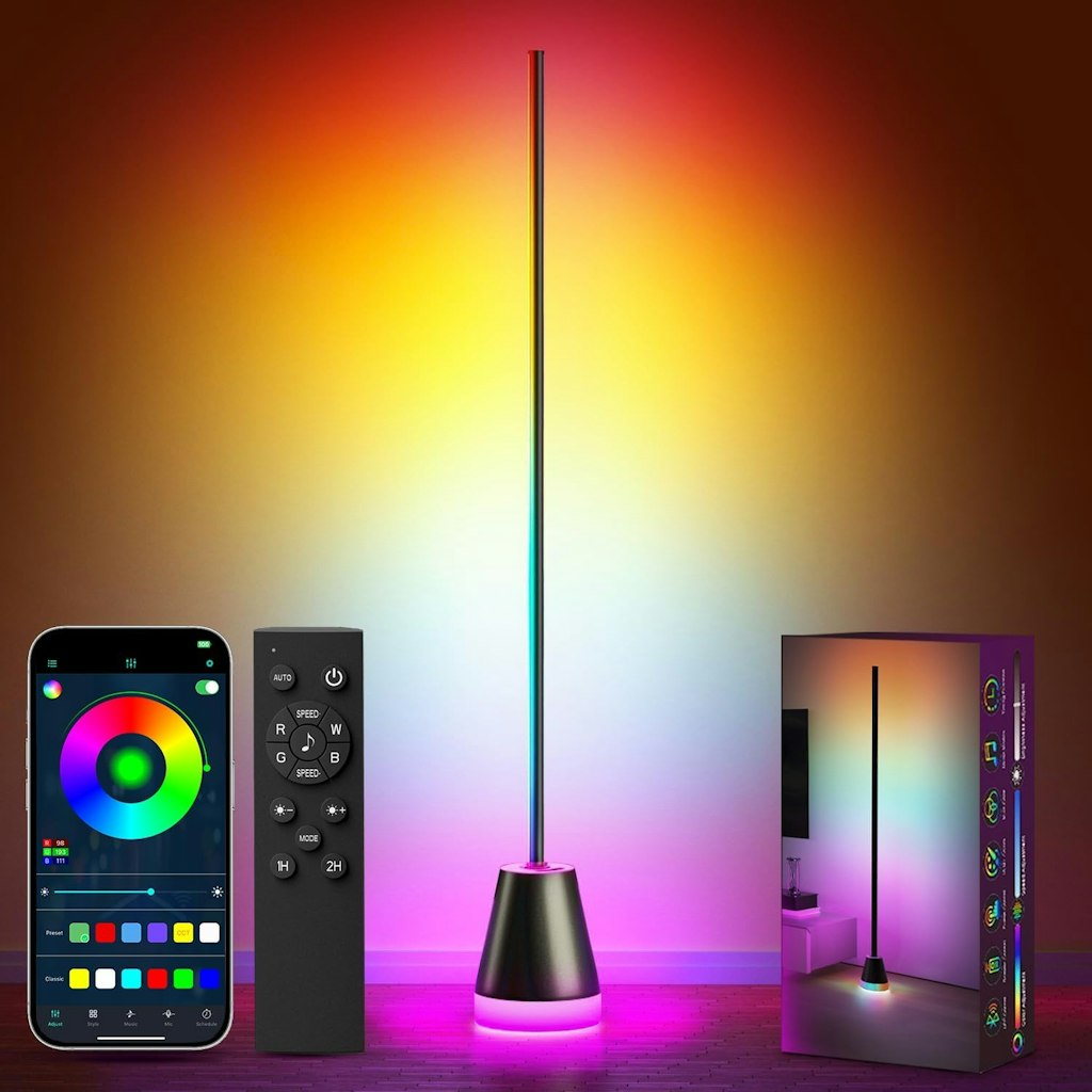 Keepsmile RGB 172-LED Corner Floor Lamp: $30