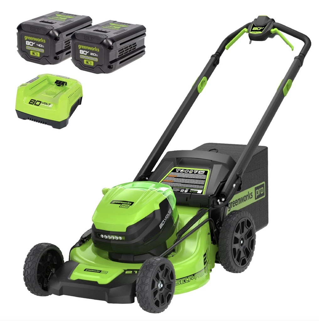 Certified Refurb Greenworks 80V 21" Self-Propelled Mower w/ 4Ah & 2Ah Battery & Rapid Charger: $540