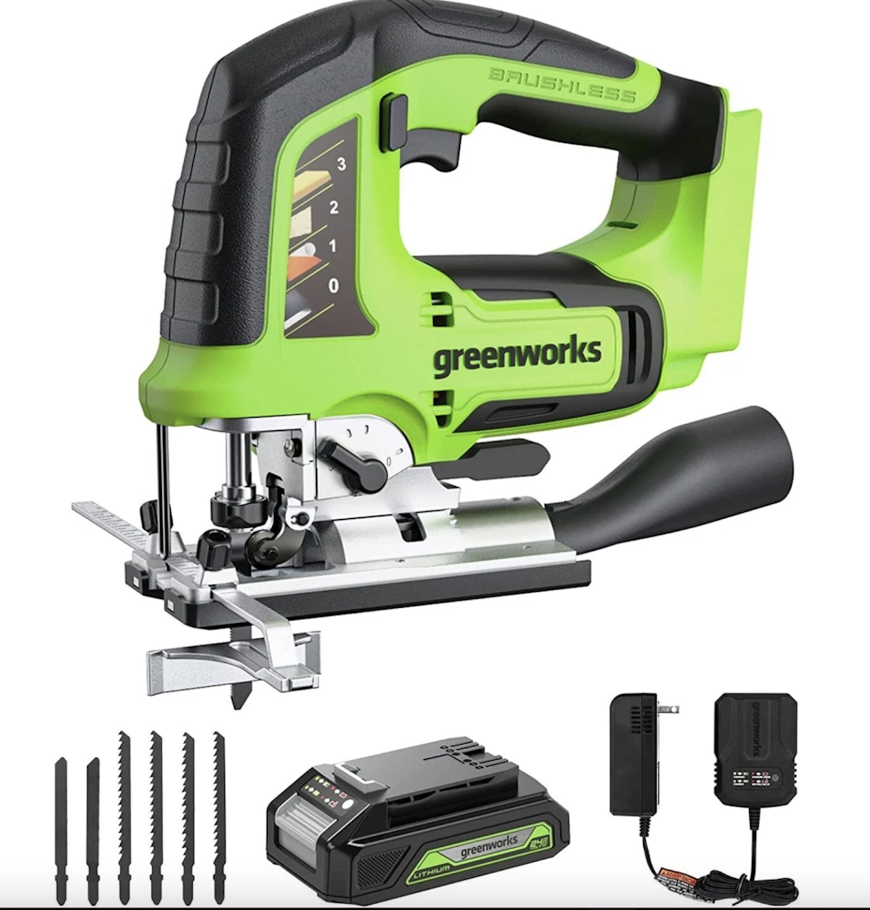 Greenworks 24V Cordless Jig Saw w/ 2Ah Battery & 2A Charger: $129