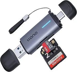 llano 2 in 1 Dual Slot USB C Micro SD Card Reader: $6.99