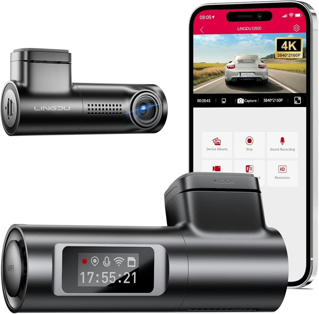 Lingdu D500 Smart 4K Dash Cam: $29.99